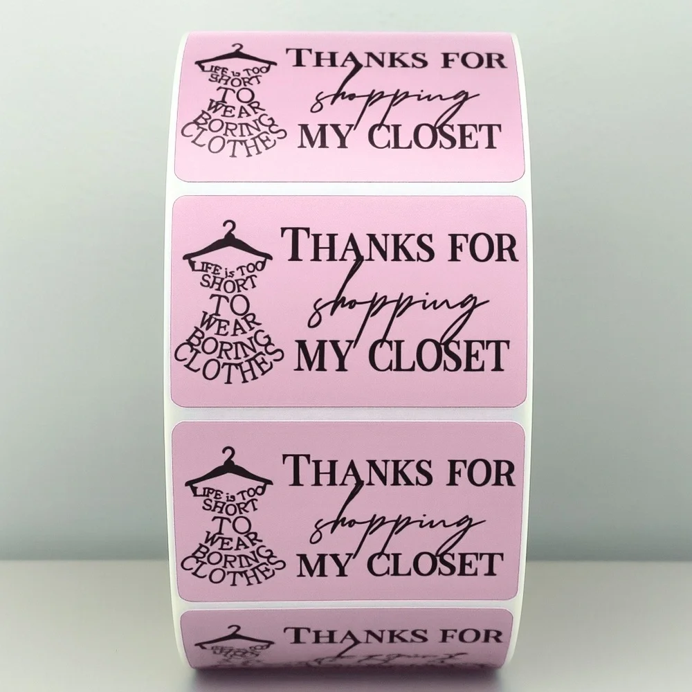 Thanks for Shopping My Closet Stickers – Cute Labels for Clothing Orders
